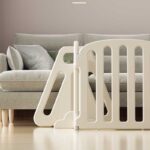 Бяла детска модулна преграда с вратичка за безопасна игра – Feelkids