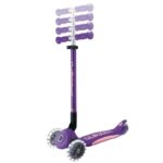 Сгъваема тротинетка със светещи колела ELITE LIGHTS – лилава - Image 2