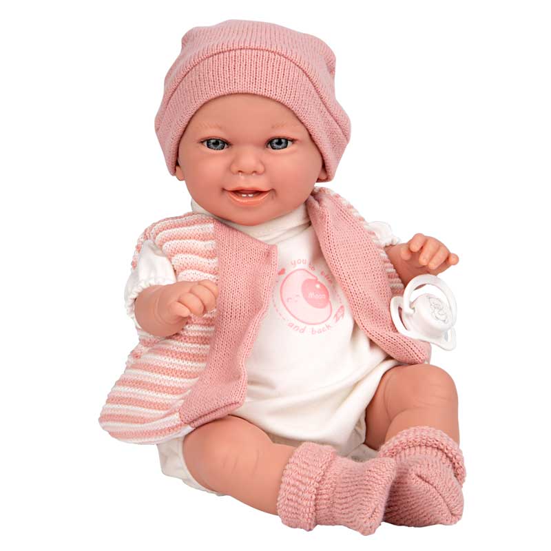 ari60795_4 Смееща се кукла-бебе Софи в нежно розово, реално тегло - 35 см - Image 1