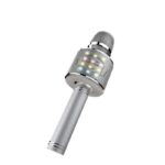 Детски парти микрофон с LED светлини - сребрист - Image 2