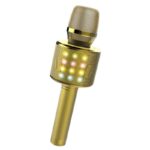 Детски парти микрофон с LED светлини - златист - Image 2