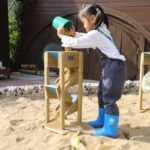Дървена детска кула за игра с пясък Classic World Educational, 3+ години - Image 4