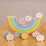 Дървена игра за баланс и подреждане "Дъга" – 10 части - Image 5