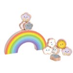 Дървена игра за баланс и подреждане "Дъга" – 10 части - Image 6