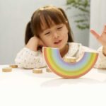 Дървена игра за баланс и подреждане "Дъга" – 10 части - Image 4