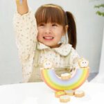 Дървена игра за баланс и подреждане "Дъга" – 10 части - Image 3