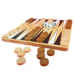 Детска дървена игра "Табла", 22 см - Image 2