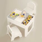 Детска маса 2 в 1 с конструктор от 100 части – Feelkids - Image 3