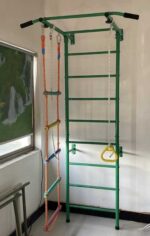 Детска метална шведска стена с аксесоари, зелена - Image 5