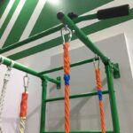 Детска метална шведска стена с аксесоари, зелена - Image 3