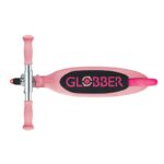 Детска сгъваема тротинетка с две светещи колела Globber Flow Foldable Junior Lights - розова - Image 2