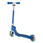 Детска сгъваема тротинетка с две светещи колела Globber Flow Foldable Junior Lights - синя - Image 8