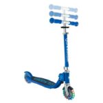 Детска сгъваема тротинетка с две светещи колела Globber Flow Foldable Junior Lights - синя - Image 4