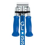 Детска сгъваема тротинетка с две светещи колела Globber Flow Foldable Junior Lights - синя - Image 6