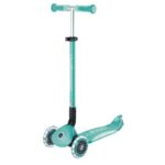 Детска сгъваема тротинетка с родителски контрол Globber Go Up Deluxe Flash Lights, ментово зелена - Image 7