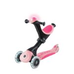 Детска сгъваема тротинетка с родителски контрол Globber Go Up Deluxe Flash Lights, розова - Image 8
