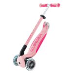 Детска сгъваема тротинетка с родителски контрол Globber Go Up Deluxe Flash Lights, розова - Image 5
