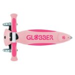 Детска сгъваема тротинетка с родителски контрол Globber Go Up Deluxe Flash Lights, розова - Image 3
