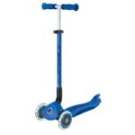 Детска сгъваема тротинетка с родителски контрол Globber Go Up Deluxe Flash Lights, тъмно синя - Image 7
