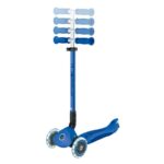 Детска сгъваема тротинетка с родителски контрол Globber Go Up Deluxe Flash Lights, тъмно синя - Image 6