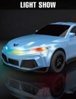 Детска спортна електрическа кола Crazon New Energy със зарядна станция, RC в син цвят - Image 3