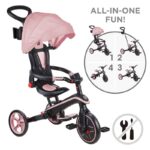 Детска триколка 4 в 1 GLOBBER EXPLORER TRIKE FOLDABLE, сгъваема, розов цвят - Image 7