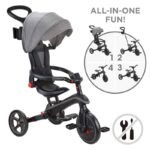 Детска триколка 4 в 1 GLOBBER EXPLORER TRIKE FOLDABLE, сгъваема, сиво-черен цвят - Image 7