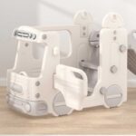 Детски игрален модул автобус с пързалка – сив - Image 4