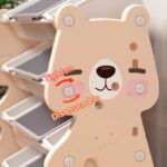 Детски органайзер Розово мече за играчки на 4 нива и 12 подвижни кутии - Image 2