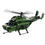 Детски пластмасов конструктор 2 в 1 Военен самолет и хеликоптер - 393 части - Image 3