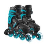 Детски ролери със светещи колела GLOBBER 2 в 1, размер 34-37 - сини