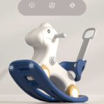 Детско люлеещо конче 3 в 1 с родителски контрол - синьо - Image 3