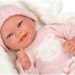 Кукла-бебе Адриана с розов плетен костюм и аксесоари - 40 см - Image 3
