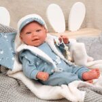 Кукла-бебе Бруно със син костюм и аксесоари - 45 см - Image 8