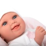Кукла-бебе Колин с розова възглавничка във формата на облак, реално тегло - 40 см - Image 3