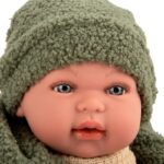 Кукла-бебе Миес с бежово-зелено костюмче, която плаче - 45 см - Image 3