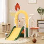 Детски комплект 8 в 1 с пързалка и мултифункционален дизайн – Feelkids