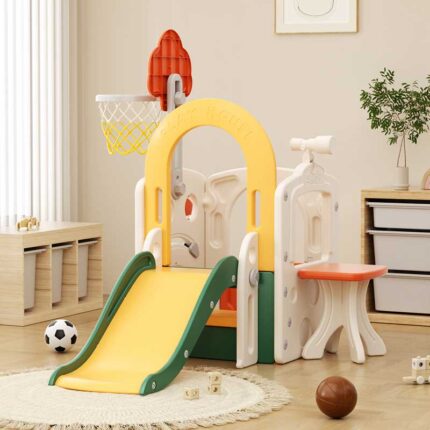 Детски комплект 8 в 1 с пързалка и мултифункционален дизайн – Feelkids
