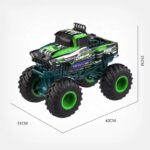 Радиоуправляема офроуд кола 1:10, с дистанционно управление и големи гуми, зелена - Image 5