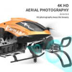 Сгъваем дрон с ULTRA HD 4K камера, светлинни ефекти и WiFi управление, оранжев цвят - Image 7