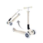 Сгъваема еко тротинетка с 3 колела GLOBBER JUNIOR FOLDABLE LIGHTS ECO - цвят кокос - Image 5