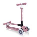 Сгъваема еко тротинетка с 3 колела GLOBBER JUNIOR FOLDABLE LIGHTS ECOLOGIC – цвят бери - Image 4