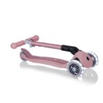 Сгъваема еко тротинетка с 3 колела GLOBBER JUNIOR FOLDABLE LIGHTS ECOLOGIC – цвят бери - Image 3