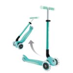 Сгъваема тротинетка със светещи дръжки ELITE GLOW LIGHTS, ментова - Image 5