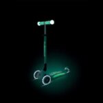 Сгъваема тротинетка със светещи дръжки ELITE GLOW LIGHTS, ментова - Image 3