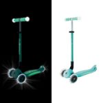 Сгъваема тротинетка със светещи дръжки ELITE GLOW LIGHTS, ментова - Image 2