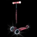 Сгъваема тротинетка със светещи дръжки ELITE GLOW LIGHTS, цвят корал - Image 3