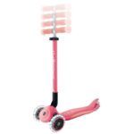 Сгъваема тротинетка със светещи дръжки ELITE GLOW LIGHTS, цвят корал - Image 6