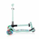 Сгъваема тротинетка със светещи колела Globber Junior Fantasy Lights, ментово зелена - Image 6