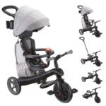 Триколка 4 в 1 GLOBBER EXPLORER TRIKE DELUXE PLAY със сенник в черен цвят - Image 10